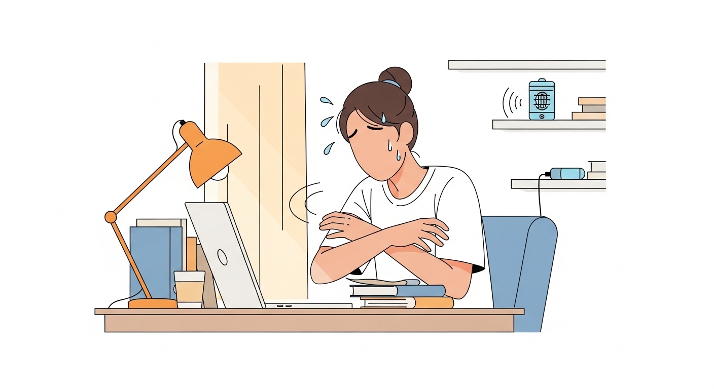 夏　蚊対策　刺されやすい　仕事中