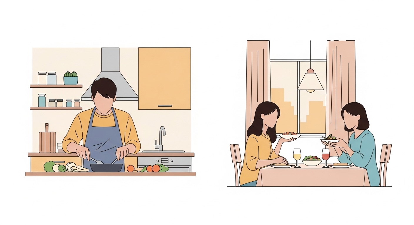 モヤモヤを「ありがとう」に変える日、夫婦で食卓を囲む喜び