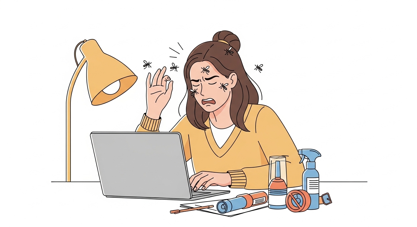 仕事中に集中力を削がれたくない！私が試して「撃沈」した蚊対策の失敗談